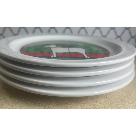 4 Salad/dessert plates set Houze England Staffordshire